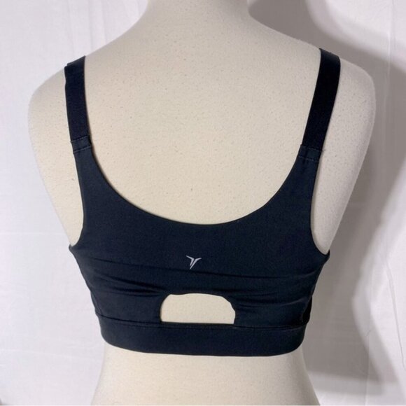 5/$25 Old Navy Active Black Front Zip Closure Sports Bra 34C - Picture 5 of 15